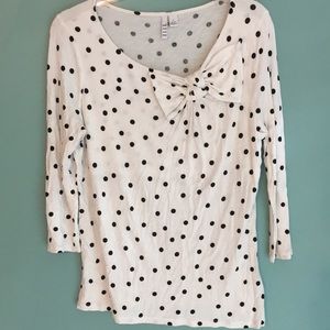 Elle Polka Dot Bow Top